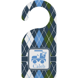 Blue Argyle Door Hanger w/ Name or Text