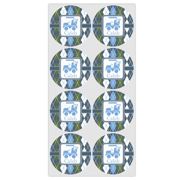 Blue Argyle Drink Topper - Medium - Set of 12