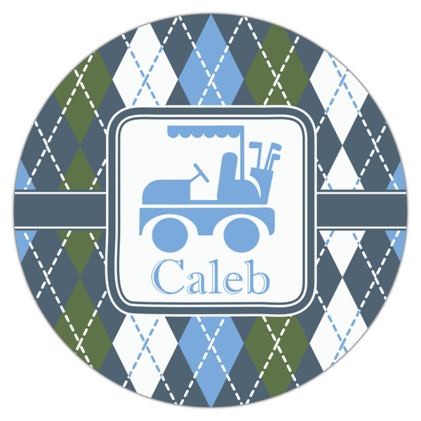 Blue Argyle Drink Topper - Medium - Single