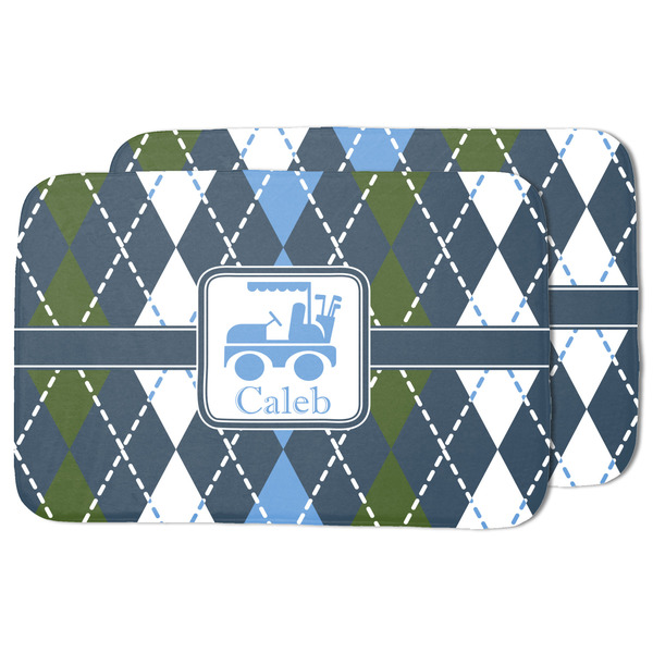 Blue Argyle Drying Dish Mat - MAIN