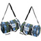 Blue Argyle Duffle bag small front and back sides