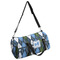 Blue Argyle Duffle bag with side mesh pocket