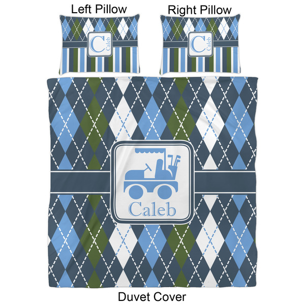 Blue Argyle Duvet Cover Set - Queen - Approval