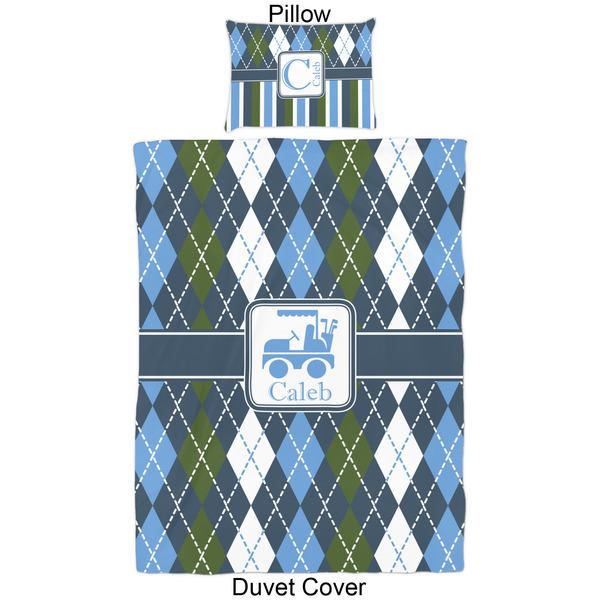 Blue Argyle Duvet Cover Set - Twin - Approval