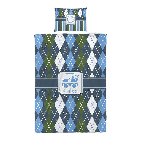 Blue Argyle Duvet Cover Set - Twin XL - Alt Approval
