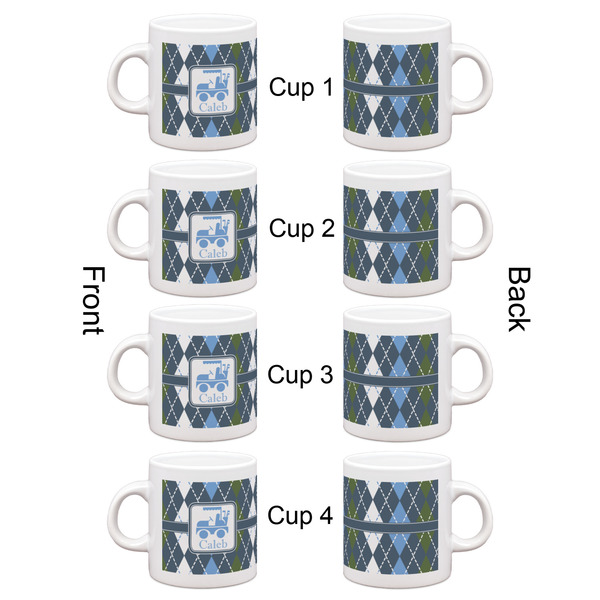 Blue Argyle Espresso Cup Set of 4 - Apvl
