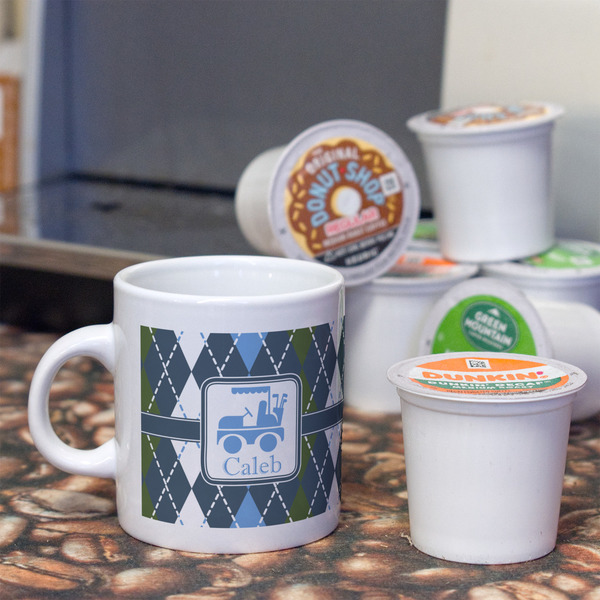 Blue Argyle Espresso Cup - Single Lifestyle