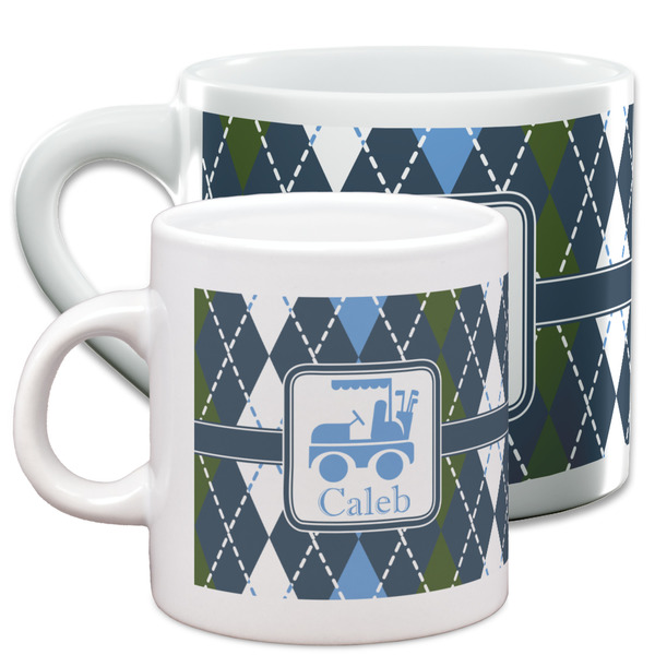 Blue Argyle Espresso Mugs - Main Parent