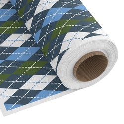 Blue Argyle Custom Fabric by the Yard (Personalized)