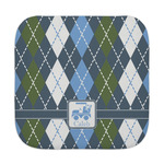 Blue Argyle Face Towel (Personalized)