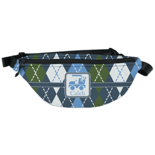 Custom Blue Argyle Fanny Pack - Classic Style (Personalized)