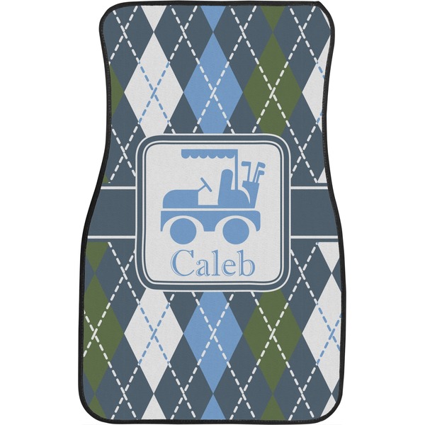 Blue Argyle Front Seat Car Mat