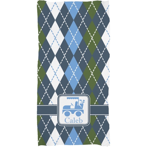 Blue Argyle Full Sized Bath Towel - Apvl