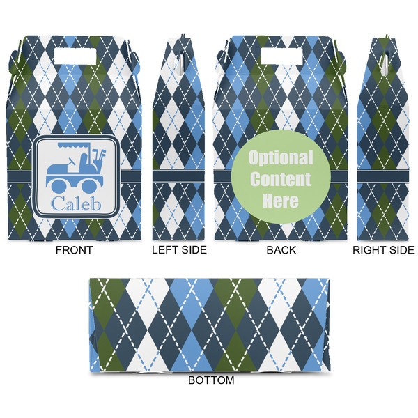 Blue Argyle Gable Favor Box - Approval