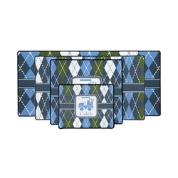 Blue Argyle Gaming Mouse Pad (Personalized)