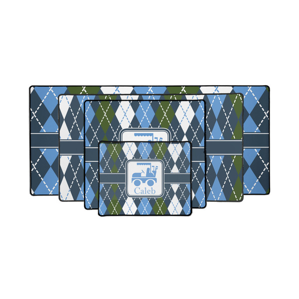 Blue Argyle Gaming Mats - PARENT/MAIN