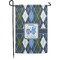 Blue Argyle Garden Flag & Garden Pole