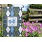 Blue Argyle Garden Flag - Outside In Flowers