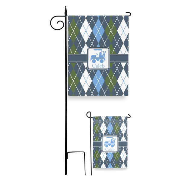 Blue Argyle Garden Flag - PARENT/MAIN