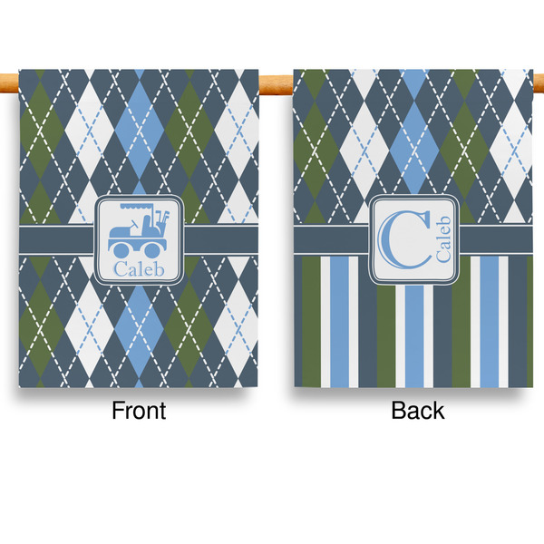 Blue Argyle Garden Flags - Large - Double Sided - APPROVAL