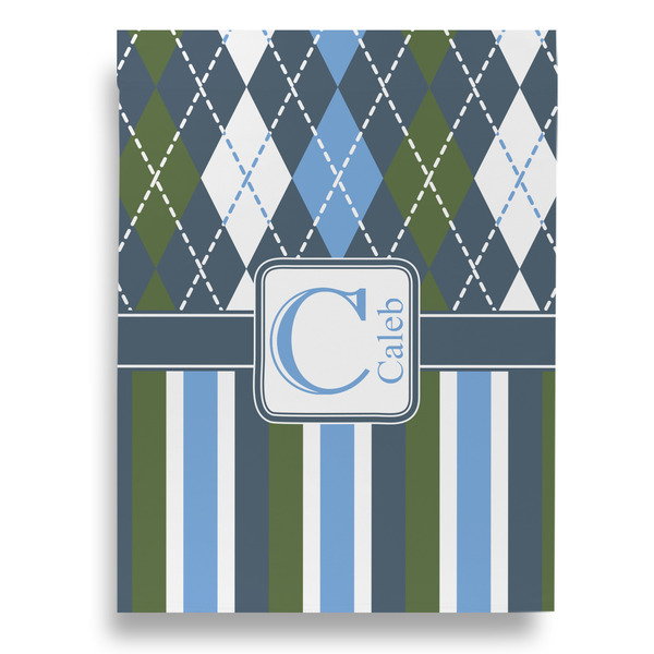 Blue Argyle Garden Flags - Large - Double Sided - BACK