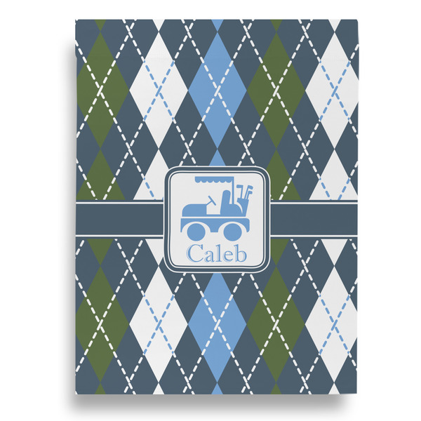 Blue Argyle Garden Flags - Large - Double Sided - FRONT