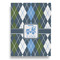 Blue Argyle Garden Flags - Large - Single Sided - FRONT