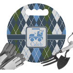 Blue Argyle Gardening Knee Cushion (Personalized)