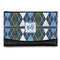 Blue Argyle Genuine Leather Women's Wallet - Small (Personalized)