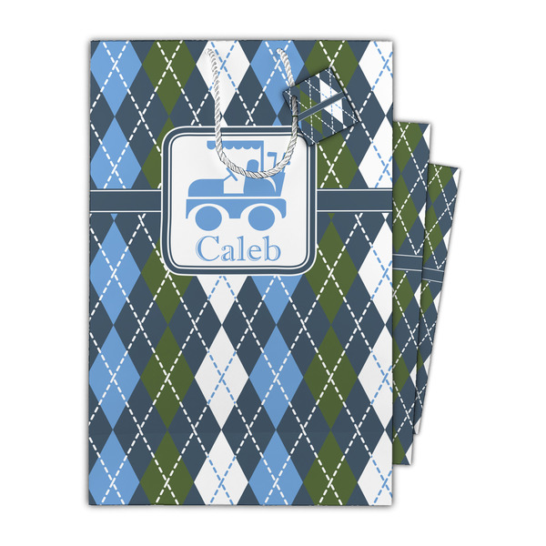 Blue Argyle Gift Bags - Parent/Main