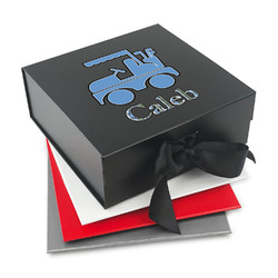 Blue Argyle Gift Box with Magnetic Lid (Personalized)
