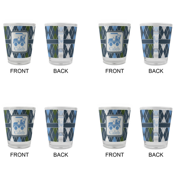 Blue Argyle Glass Shot Glass - Standard - Set of 4 - APPROVAL