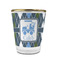 Blue Argyle Glass Shot Glass - With gold rim - FRONT