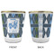 Blue Argyle Glass Shot Glass - with gold rim - APPROVAL