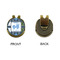 Blue Argyle Golf Ball Hat Clip Marker - Apvl - GOLD
