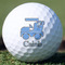 Blue Argyle Golf Ball - Non-Branded - Front