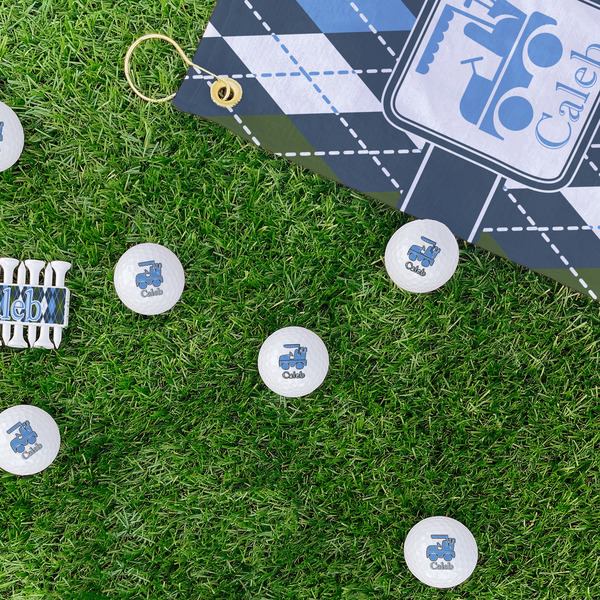 Blue Argyle Golf Balls - Generic - Set of 12 - LIFESTYLE