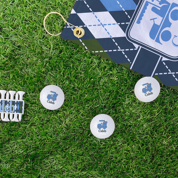 Blue Argyle Golf Balls - Generic - Set of 3 - LIFESTYLE