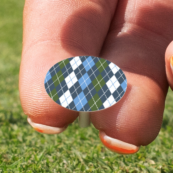 Blue Argyle Golf Tees & Ball Markers Set - Marker