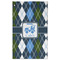 Blue Argyle Golf Towel - Poly-Cotton Blend - Large w/ Name or Text