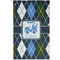 Blue Argyle Golf Towel - Poly-Cotton Blend - Small w/ Name or Text