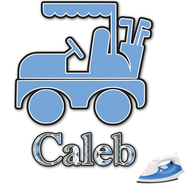 Custom Blue Argyle Graphic Iron On Transfer (Personalized)