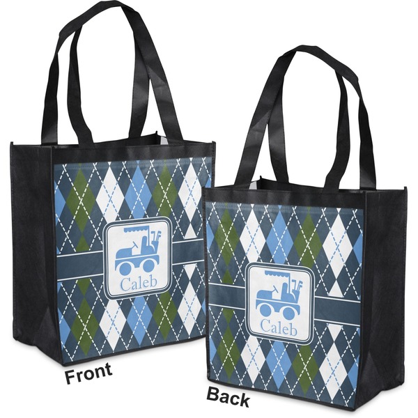 Blue Argyle Grocery Bag - Apvl