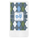 Blue Argyle Guest Paper Towels - Full Color (Personalized)