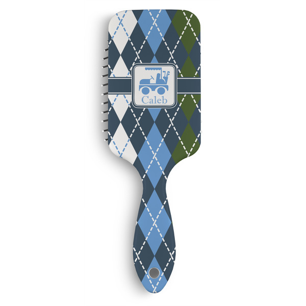 Custom Blue Argyle Hair Brushes (Personalized)