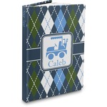 Blue Argyle Hardbound Journal - 5.75" x 8" (Personalized)
