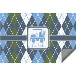 Blue Argyle Indoor / Outdoor Rug - 4'x6' (Personalized)