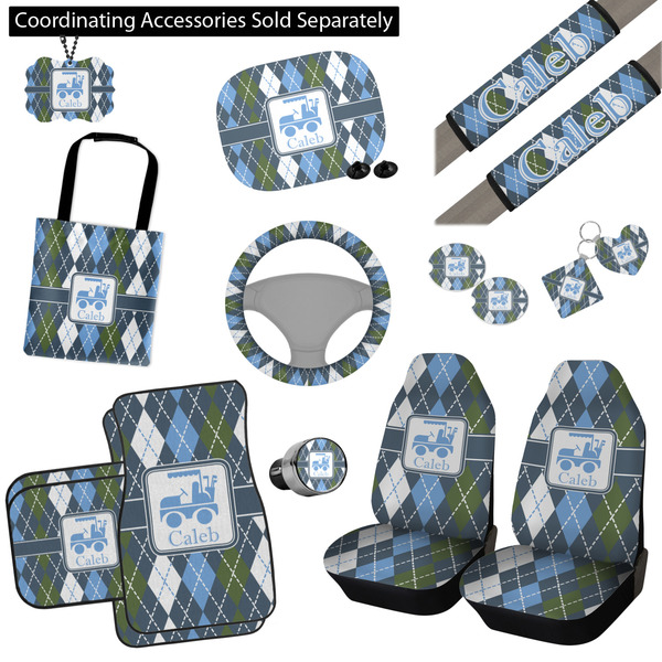 Blue Argyle Interior Car Accessories