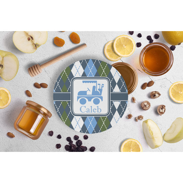 Blue Argyle Jar Opener - Lifestyle Image