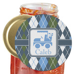 Blue Argyle Jar Opener (Personalized)